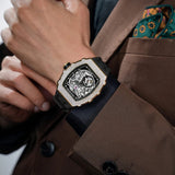 Tsar Bomba Automatic Black FKM Rubber Strap Men's Watch TB8208D-13