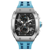 Tsar Bomba Light Blue Silicone Strap Men's Watch TB8224Q-05 (14.5mm) Thickness