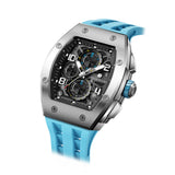 Tsar Bomba Light Blue Silicone Strap Men's Watch TB8224Q-05 (14.5mm) Thickness
