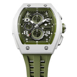 Tsar Bomba Olive Silicone Strap Men's Watch TB8224B-02 (14.5mm) Thickness