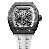 Tsar Bomba Automatic White FKM Rubber Strap Men's Watch TB8228CF-03