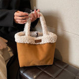 AG Collective Fluffy Trim Handbag Small Minimalist Women's Bag