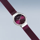 Bering Classic Purple Dial & Milanese Strap Women Watch 12934-909