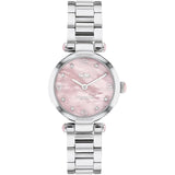 Coach New York Cary Pink Dial Silver Stainless Steel Strap Women Watch 14000079