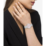 Coach New York Cary Pink Dial Silver Stainless Steel Strap Women Watch 14000079