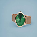 Bering Classic Rose Gold Milanese Strap Women Watch 14134-368