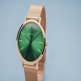 Bering Classic Rose Gold Milanese Strap Women Watch 14134-368