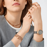 BERING 14331-369 POLISHED ROSE GOLD GREY MILANESE BRACELET WOMEN'S WATCH