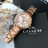Coach Rose Gold Stainless Steel Strap Women Watch 14501701P