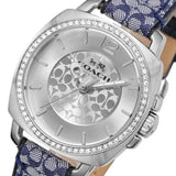 Coach New York Silver Dial Blue Leather Strap Women Watch 14502417