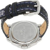 Coach New York Silver Dial Blue Leather Strap Women Watch 14502417