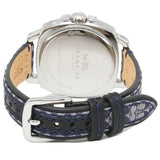 Coach New York Silver Dial Blue Leather Strap Women Watch 14502417