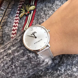 Coach Slim Easton Silver Leather Strap Women Watch 14502685P
