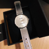 Coach Slim Easton Silver Leather Strap Women Watch 14502685P
