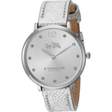 Coach Slim Easton Silver Leather Strap Women Watch 14502685P
