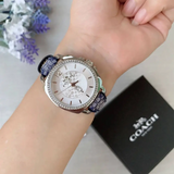 Coach New York Blue Leather Strap Women Watch 14503149P