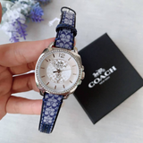 Coach New York Blue Leather Strap Women Watch 14503149P