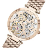 Coach New York Skeleton Dial Rose Gold Milanes Strap Women Watch 14503595