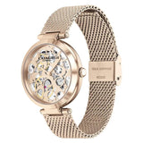 Coach New York Skeleton Dial Rose Gold Milanes Strap Women Watch 14503595