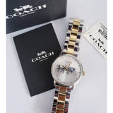 Coach New York Silver Dial Two-Tone Stainless Steel Strap Women Watch 14503738