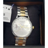 Coach New York Silver Dial Two-Tone Stainless Steel Strap Women Watch 14503738