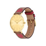 Coach New York Gold Dial Leather Strap Women Watch 14503886