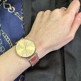 Coach New York Gold Dial Leather Strap Women Watch 14503886