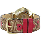 Coach New York Gold Dial Leather Strap Women Watch 14503886