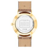 Coach New York Gold Dial Leather Strap Women Watch 14503886