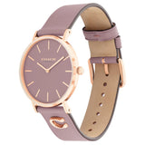 Coach New York Leather Band Purple Dial Women's Watch 14503924