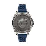 Coah New York Boyfriend Blue Silicone Strap Women Watch 14503978