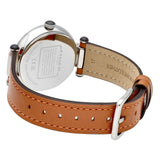 Coach New York Cary White Dial Brown Leather Strap Women Watch 14504000