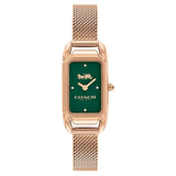 Coach New York Green Dial Rose Gold Stainless Steel Strap Women Watch 14504034