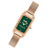 Coach New York Green Dial Rose Gold Stainless Steel Strap Women Watch 14504034
