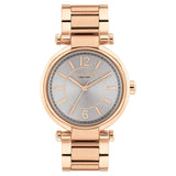 Coach New York Silver Dial Rose Gold Stainless Steel Strap Women Watch 14504047