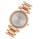 Coach New York Silver Dial Rose Gold Stainless Steel Strap Women Watch 14504047