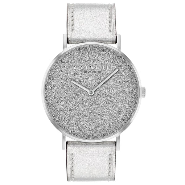 Coach New York Perry Silver Dial Leather Strap Women Watch 14504076