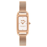 Coach New York White Dial Rose Gold Milanese Strap Women Watch 14504085