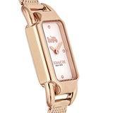 Coach New York White Dial Rose Gold Milanese Strap Women Watch 14504085