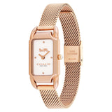 Coach New York White Dial Rose Gold Milanese Strap Women Watch 14504085