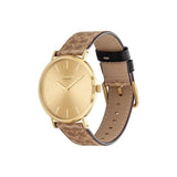 Coach New York Gold Dial Leather Strap Women Watch 14504086