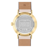 Coach New York Gold Dial Leather Strap Women Watch 14504086