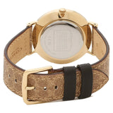 Coach New York Gold Dial Leather Strap Women Watch 14504086