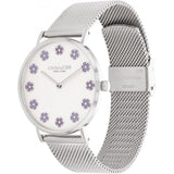 Coach New York White Dial Silver Milanese Strap Women Watch 14504100