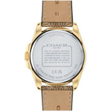 Coach New York Gold Dial Brown Leather Strap Women Watch 14504111