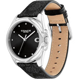 Coach New York Greyson Black Leather Strap Women Watch 14504112