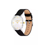 Coach New York Silver Dial Black Leather Strap Women Watch 14504198
