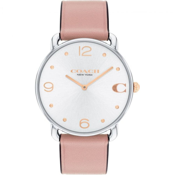 Coach New York Silver Dial Pink Leather Strap Women Watch 14504199