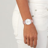 Coach New York Silver Dial Pink Leather Strap Women Watch 14504199