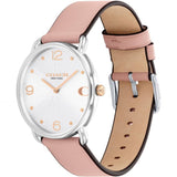 Coach New York Silver Dial Pink Leather Strap Women Watch 14504199